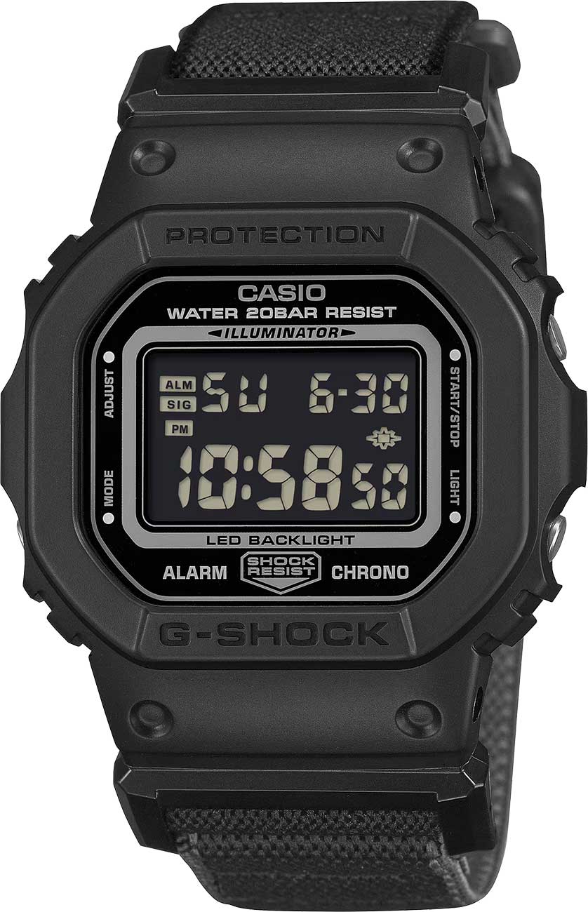 G-SHOCK DW-5600 ブラック G-Shock Digital 5600 Series Watch 42.8mm Blk Resin - DW5600MNC-1