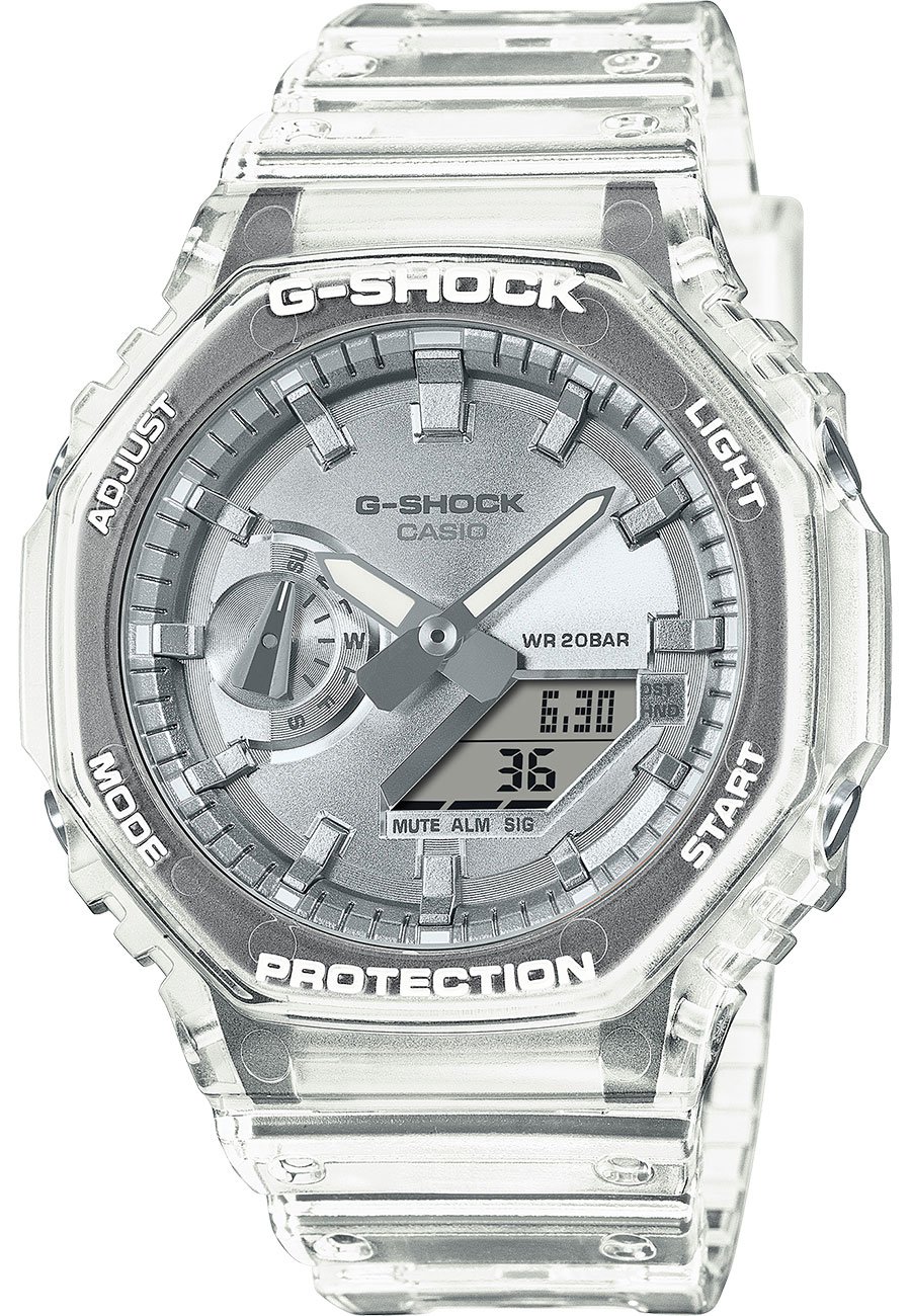 G-Shock Analog-Digital 2100 Series Watch with Silver Dial