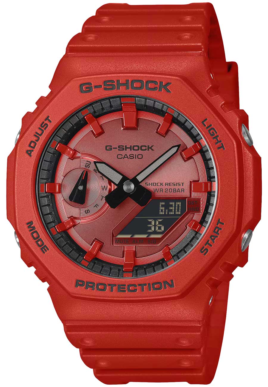 G-Shock Analog-Digital 2100 Series Watch 45.4mm in Red