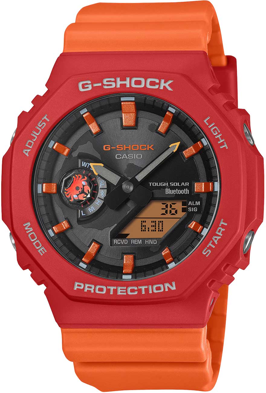 G-Shock Charles Darwin Foundation Collaboration Watch 45.4mm in Red and Orange Resin