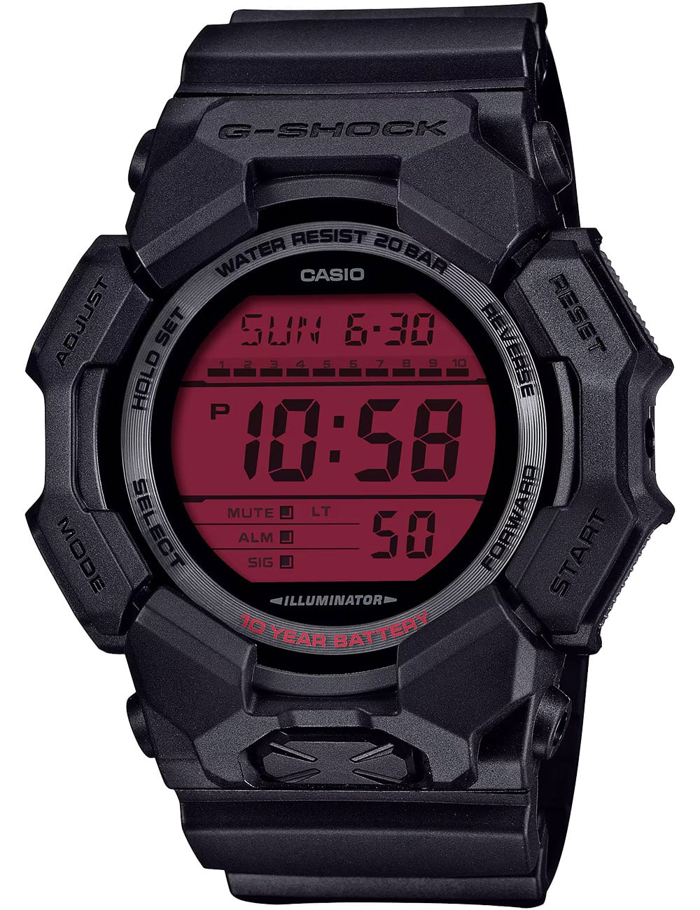 G-Shock Digital GD-010 Series Watch 51.9mm - GD010BBR-1