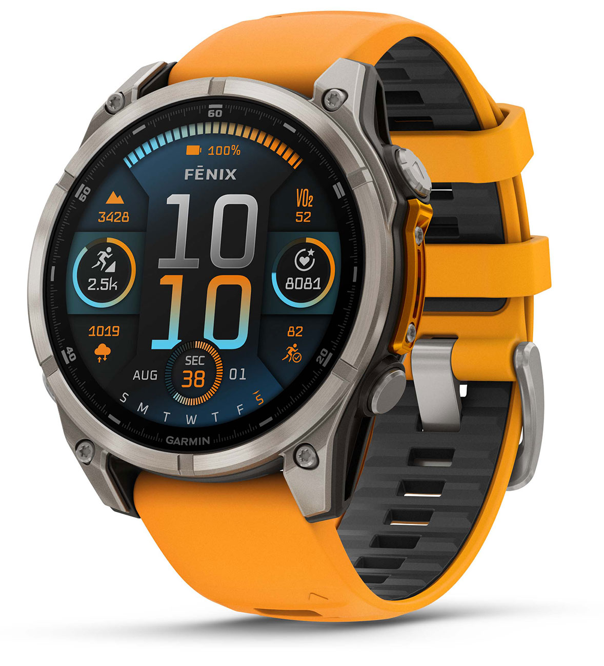 Garmin fenix 8 Smartwatch 47mm Titanium/Orange - 010-02904-10
