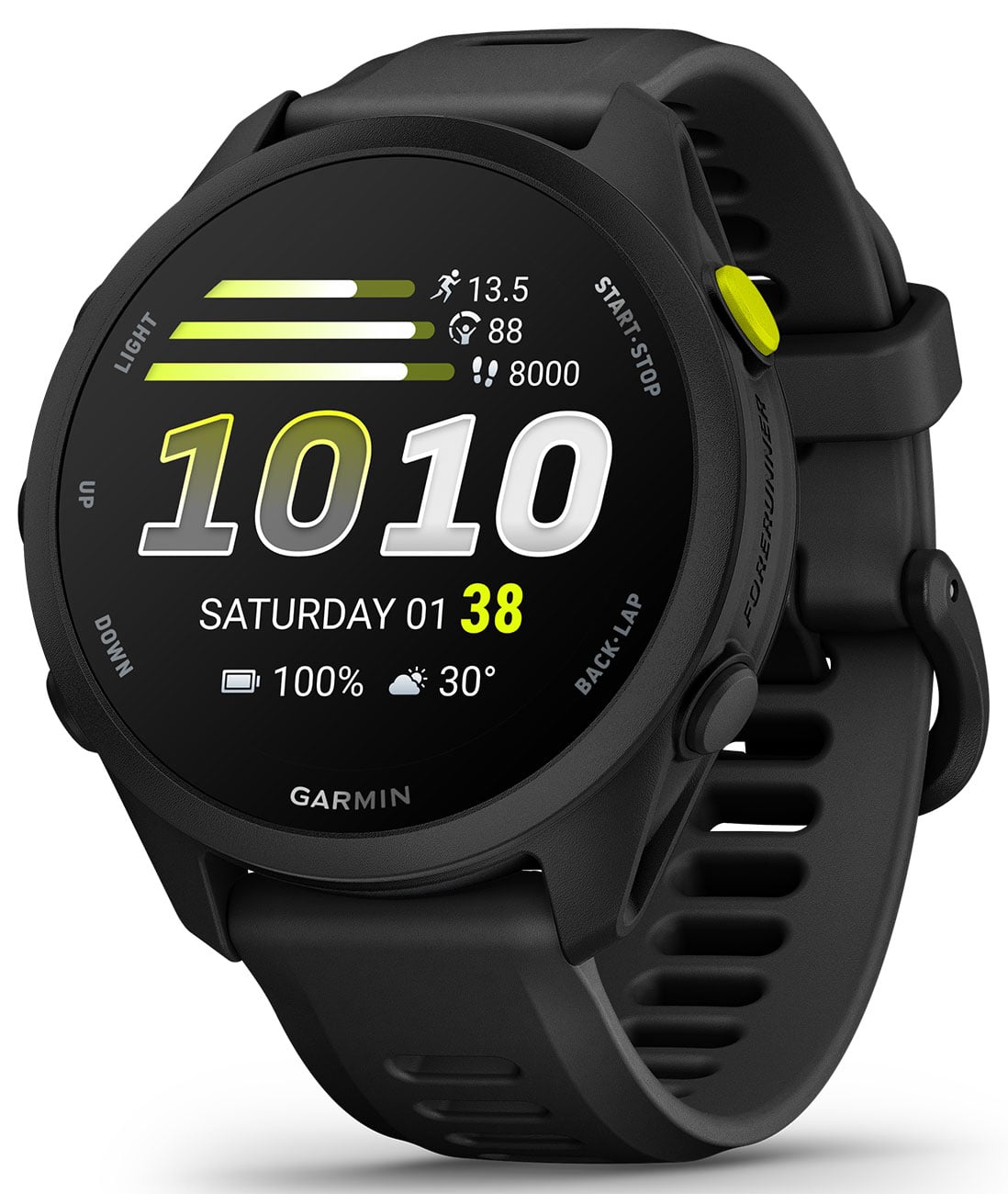 Garmin Forerunner 70 42mm Smartwatch in Black with Black Band