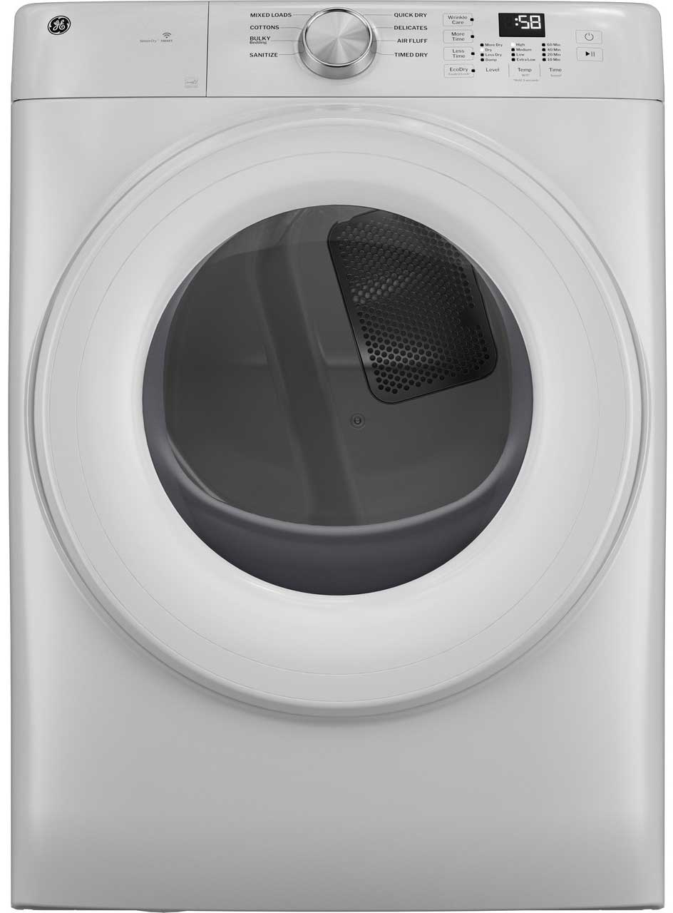 Ge Appliances GFD35GSSYWW Ge Energy Star 7.8 Cu. Ft. Capacity Smart Front Load Gas Dryer - Sanitize Cycle, Wifi, Smarthq App, Wrinkle Care, Reversible