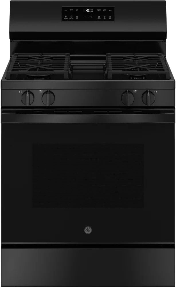 GE Gas Range 400 Series 5.3 cu. ft. With Self And Steam Clean in Black