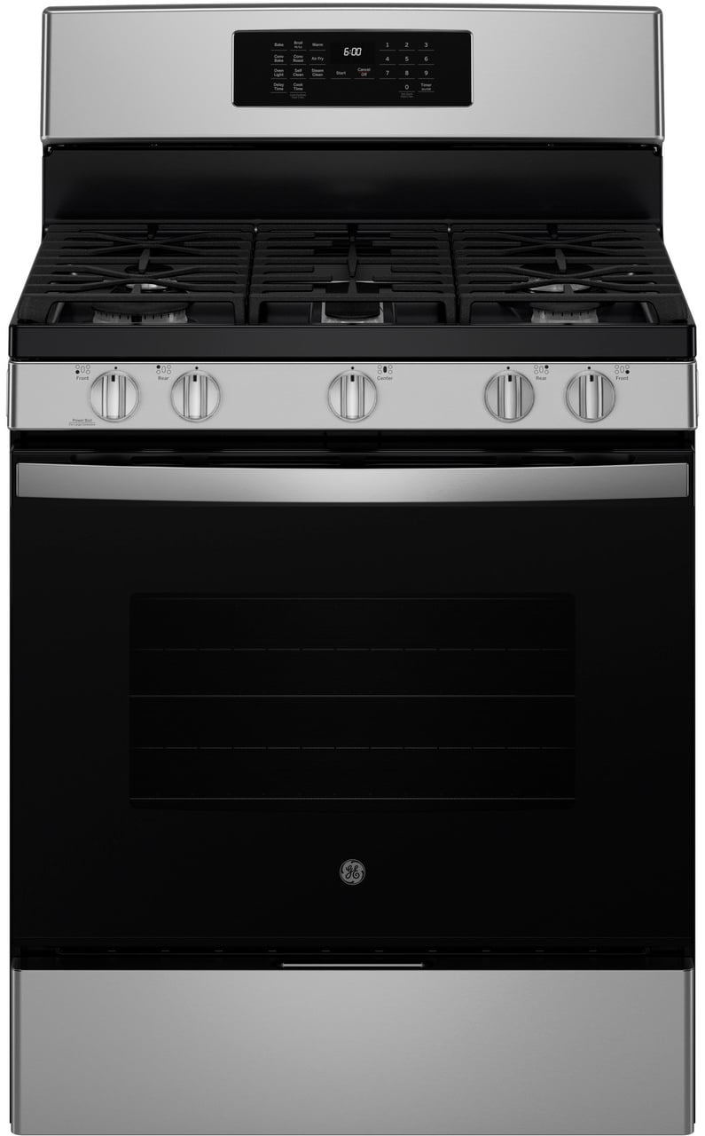 GE Free-Standing Gas Convection Range with No Preheat Air Fry 30-Inch in Stainless Steel
