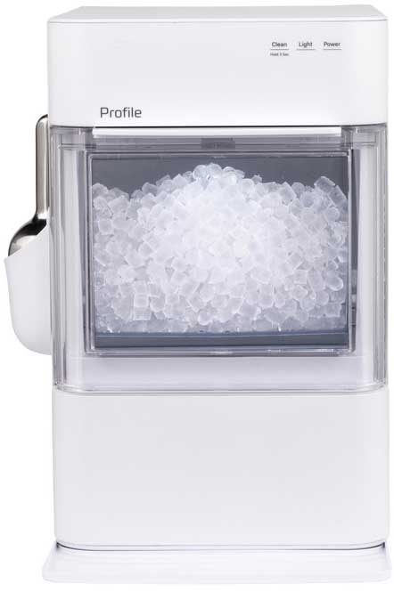 GE Profile Opal 2.0 Ultra Nugget Ice Maker with Scale Inhibiting Filter in White