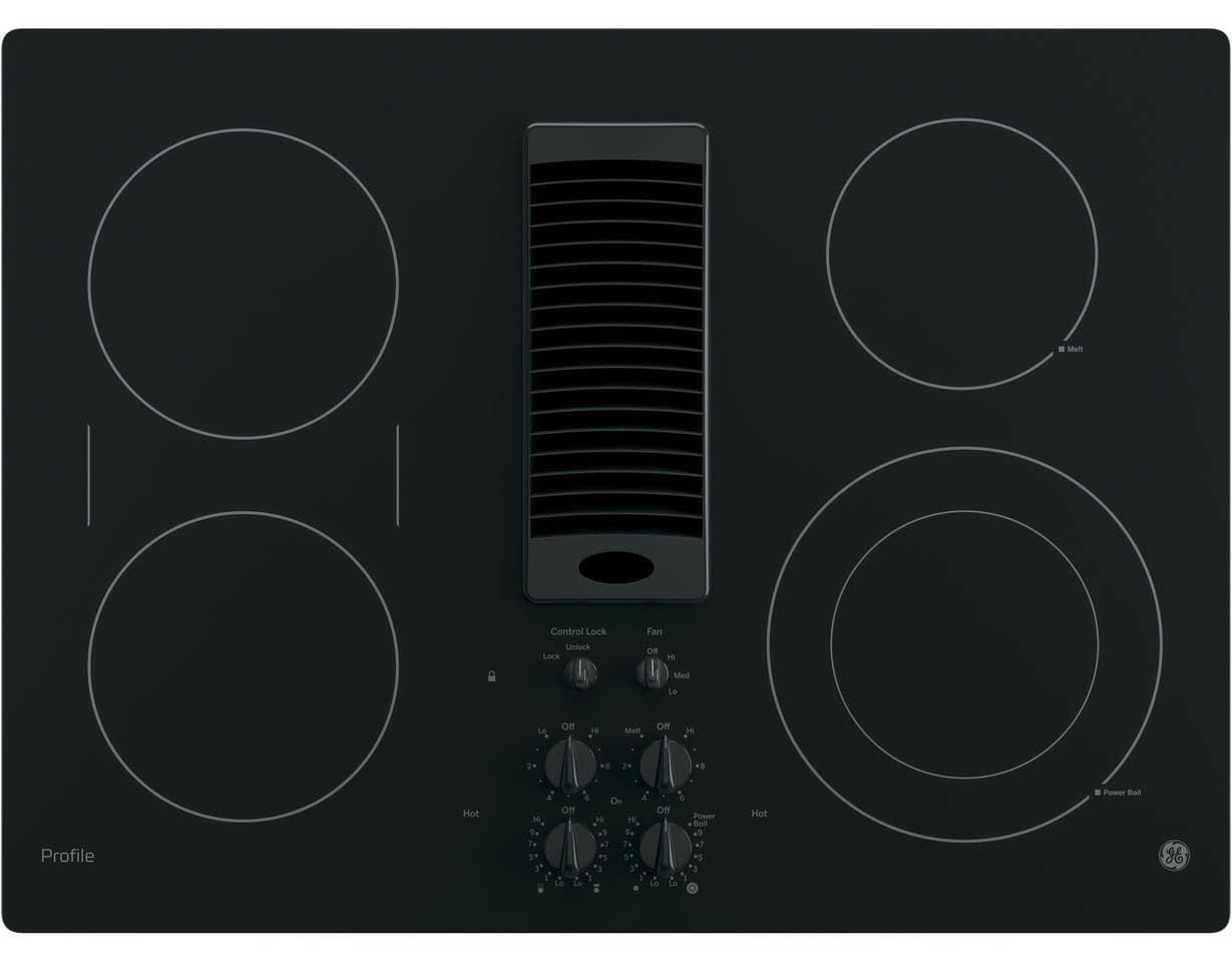 GE Profile Downdraft Electric Cooktop 30-Inch in Black