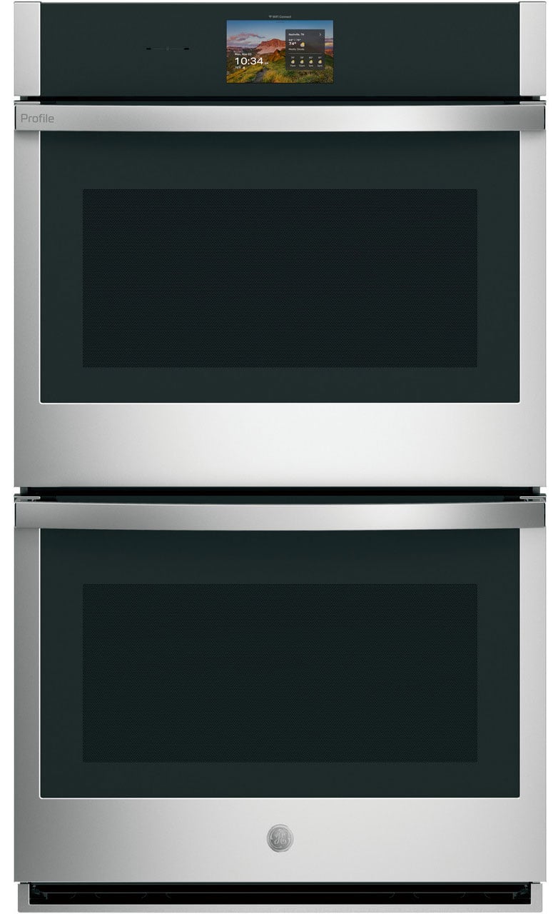 GE Profile PKD7000SZSS 27 inch Smart Built-In Convection Double Wall Oven with 8.6 cu. ft. Total Capacity, True European Convection with Direct Air, No Preheat Air Fry, and Precision Cooking Modes, in Stainless Steel