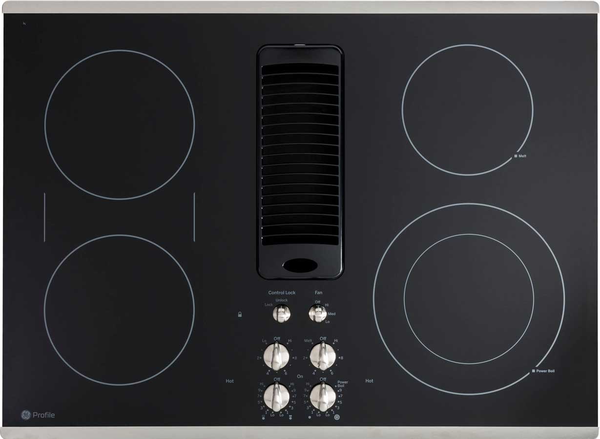 GE Profile Downdraft Electric Cooktop 30-Inch in Stainless Steel