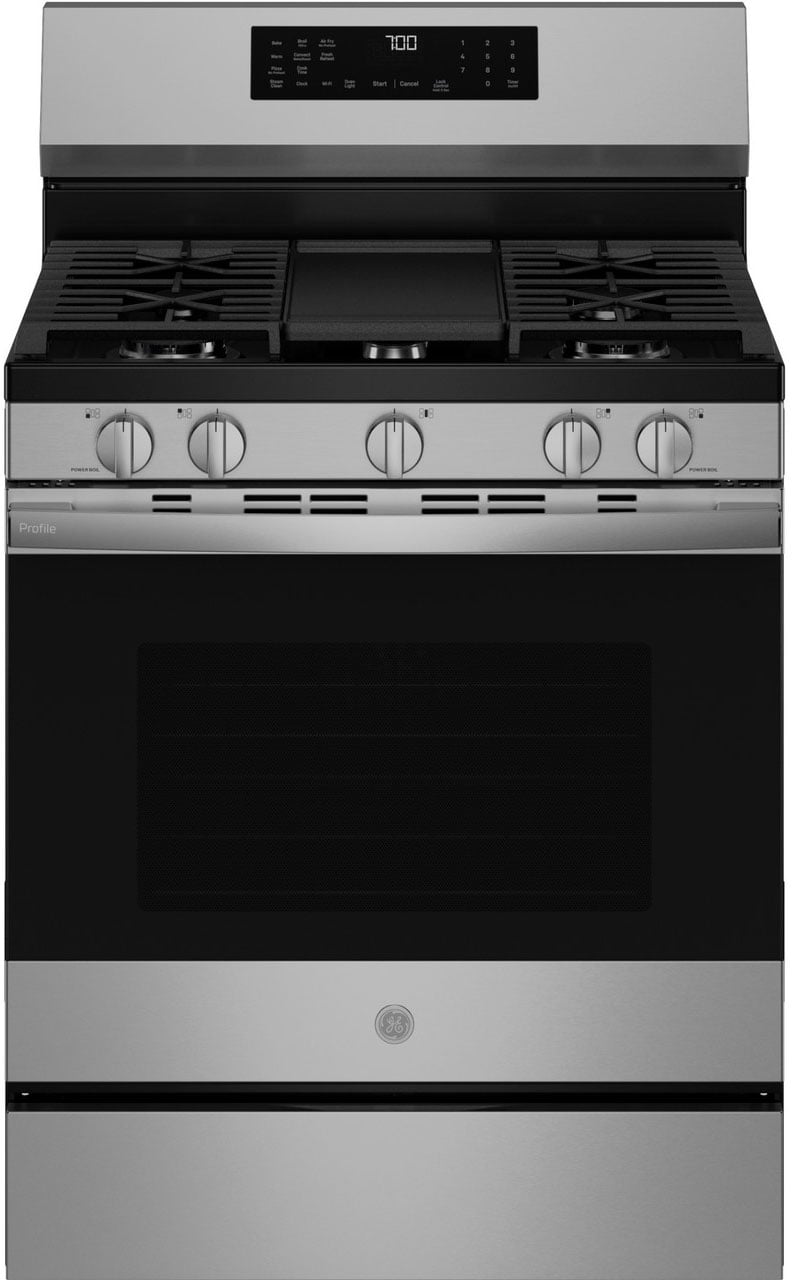 GE Profile Gas Convection Range with No Preheat Air Fry 30-Inch Wide in Fingerprint Resistant Stainless Steel