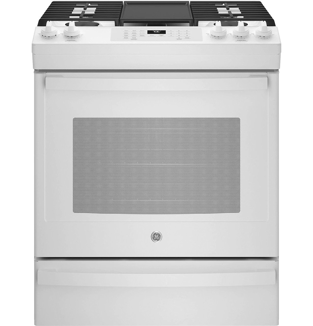 GE 30" White SlideIn Gas Range JGS760DPWW Abt