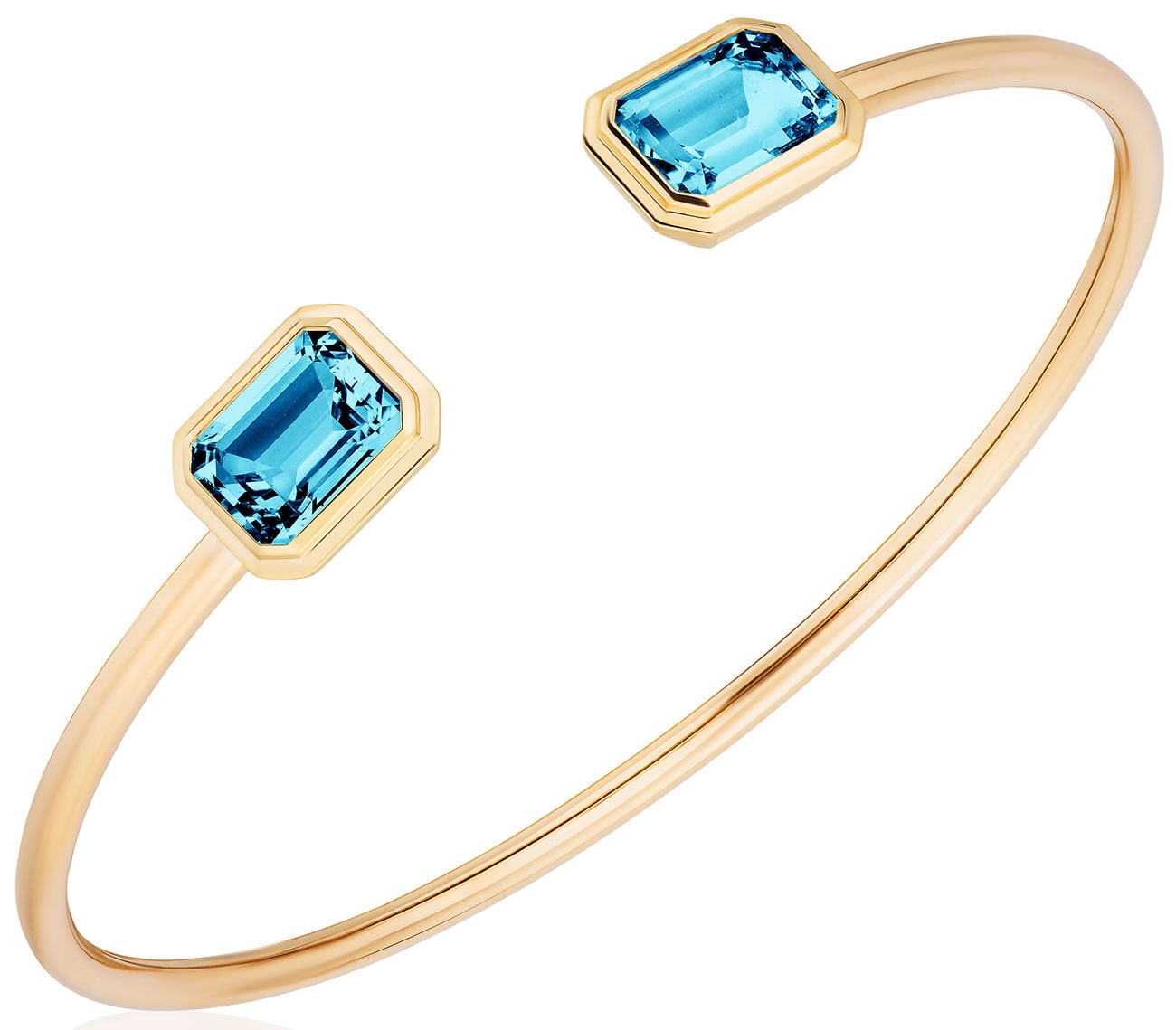 Goshwara Manhattan Blue Topaz 18K Yellow Gold Bracelet