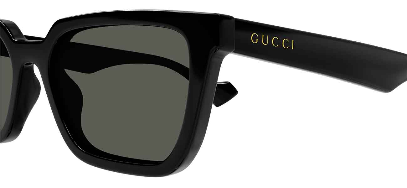 Gucci GG1539S-001 Black Rectangular Frame Sunglasses