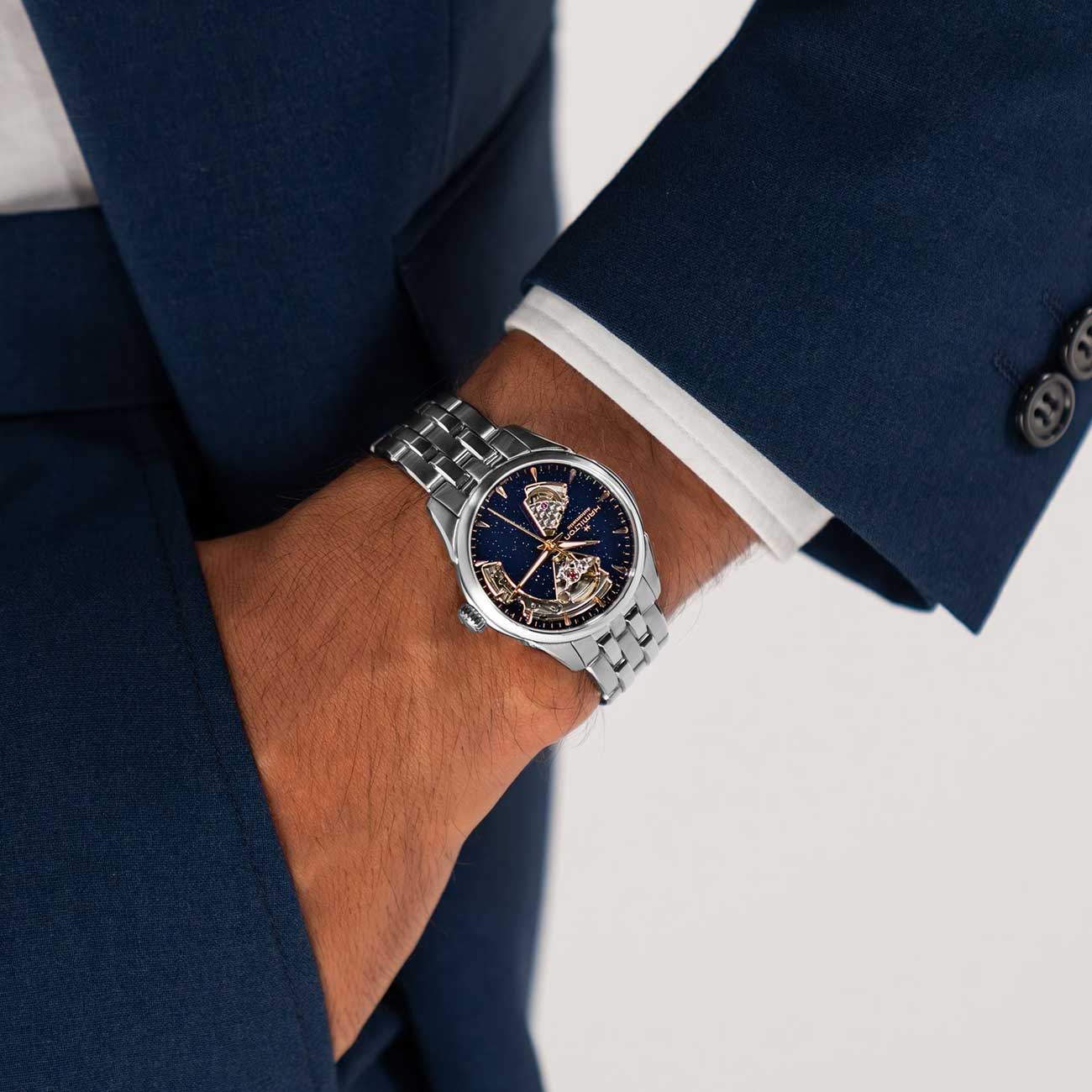 To Heart Watch 腕時計 8種セット Hamilton Jazzmaster Open Heart 36mm Auto Watch, Blue | Abt