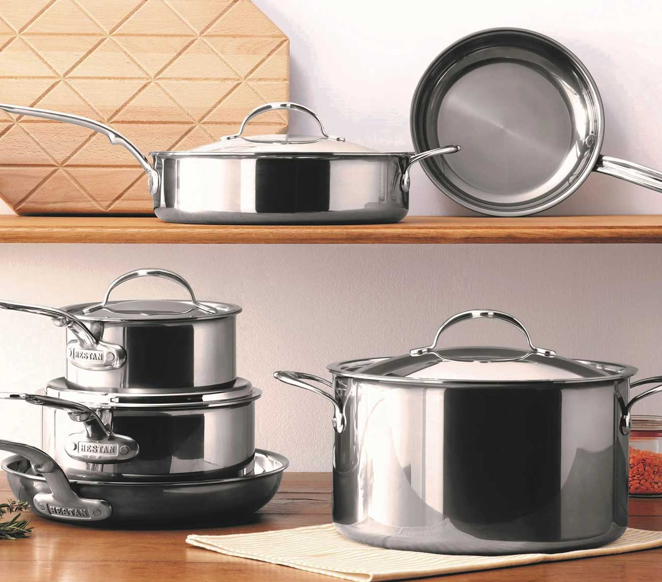 Hestan Nanobond 10-Piece Stainless Steel Cookware Set | Abt