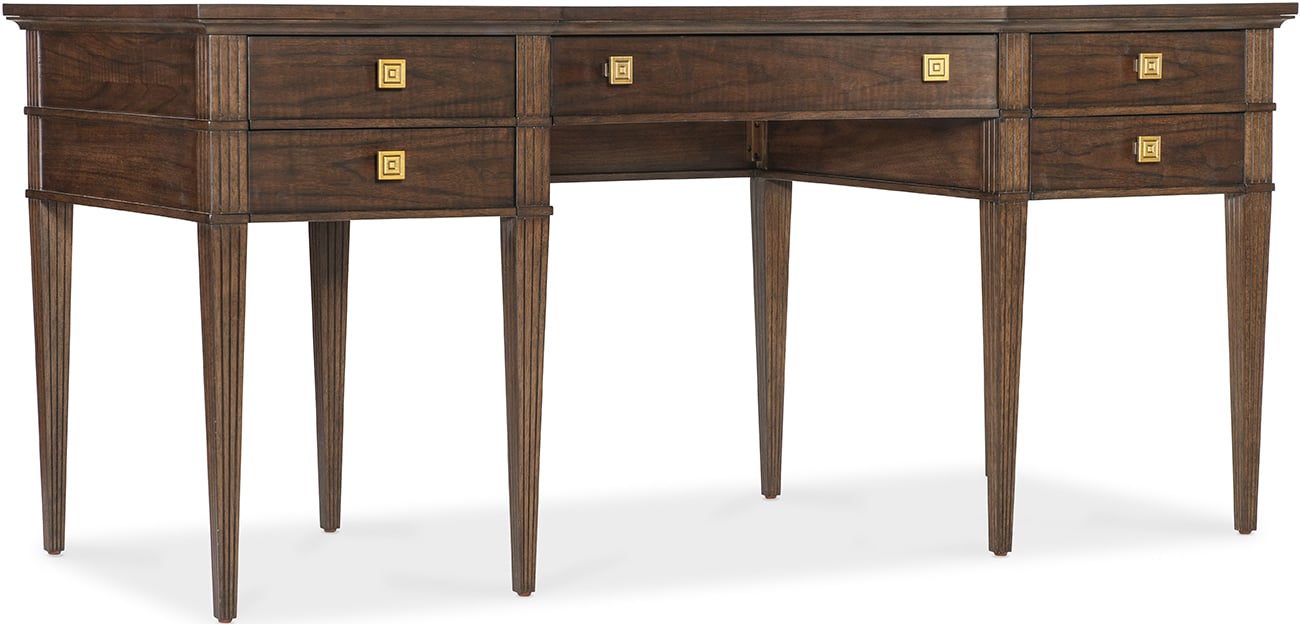 Emrys Updated Traditional Dark Brown Walnut Wood Writing Office Desk