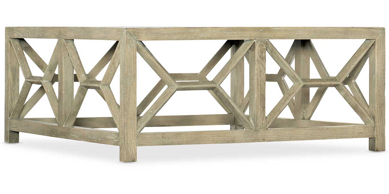 Hooker Furniture Surfrider Square Cocktail Table in Driftwood
