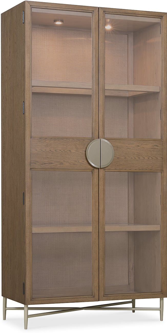 Hooker Furniture Casual Dining Sonnet Display Cabinet in Wren