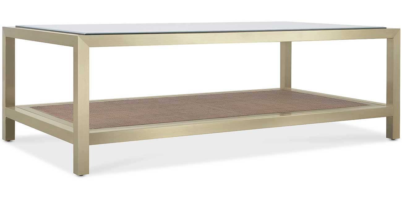 Hooker Furniture Living Room Melange Cocktail Table in Stainless Steel