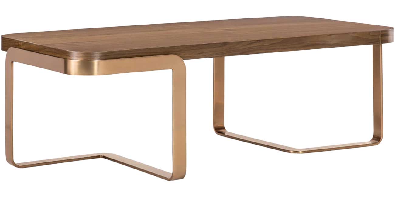 Hooker Furniture Eleana Rectangular Cocktail Table in Light Caramel | Sunlit Bronze