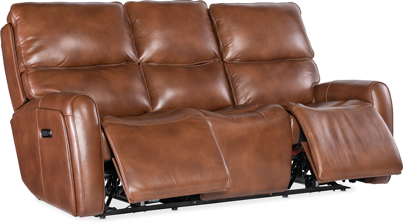 Hooker Furniture Zero Gravity PWR Sofa Brown Leather - SS741-PHZL3-080