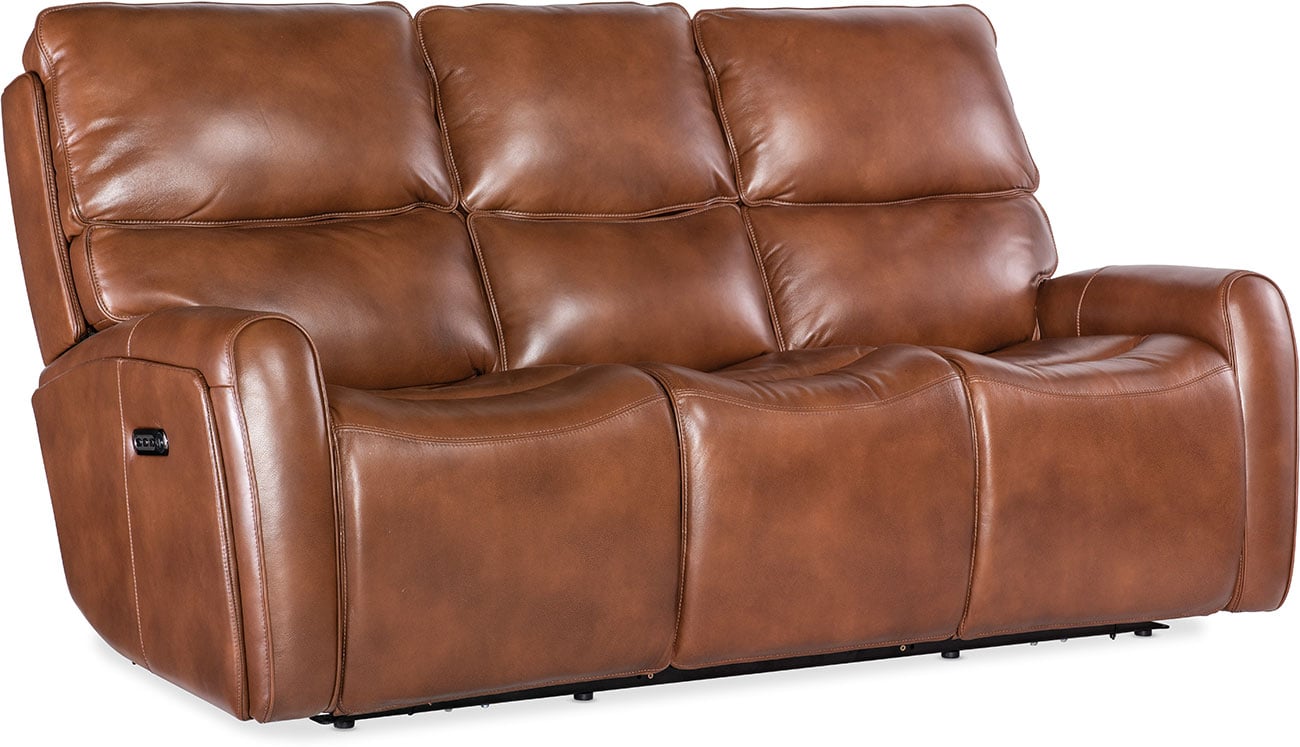 Hooker Furniture Zero Gravity PWR Sofa Brown Leather - SS741-PHZL3-080