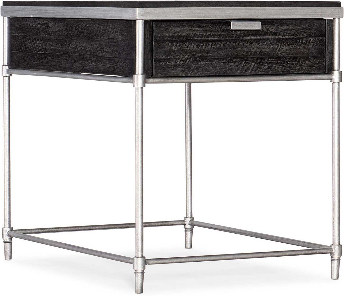 Hooker Furniture Living Room St. Armand Rectangular End Table in Black | Pewter