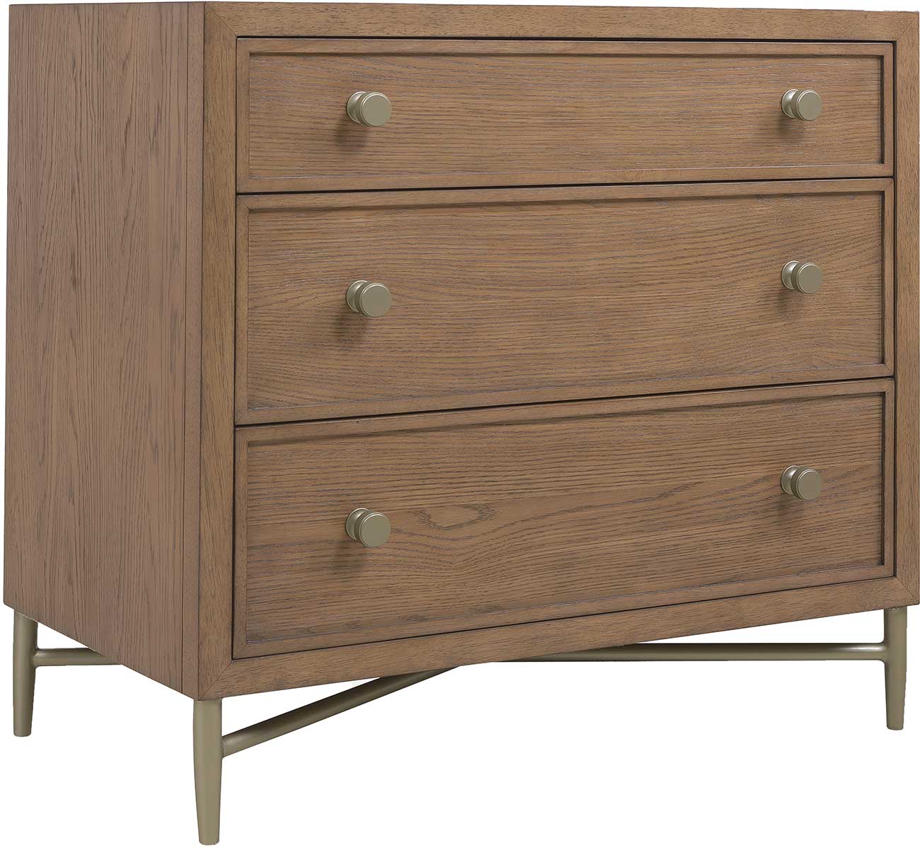 Photos - Storage Сabinet Sonnet Technologies Hooker Hooker Furniture Sonnet Nightstand with Three Drawers in Wren 6072-90216-85