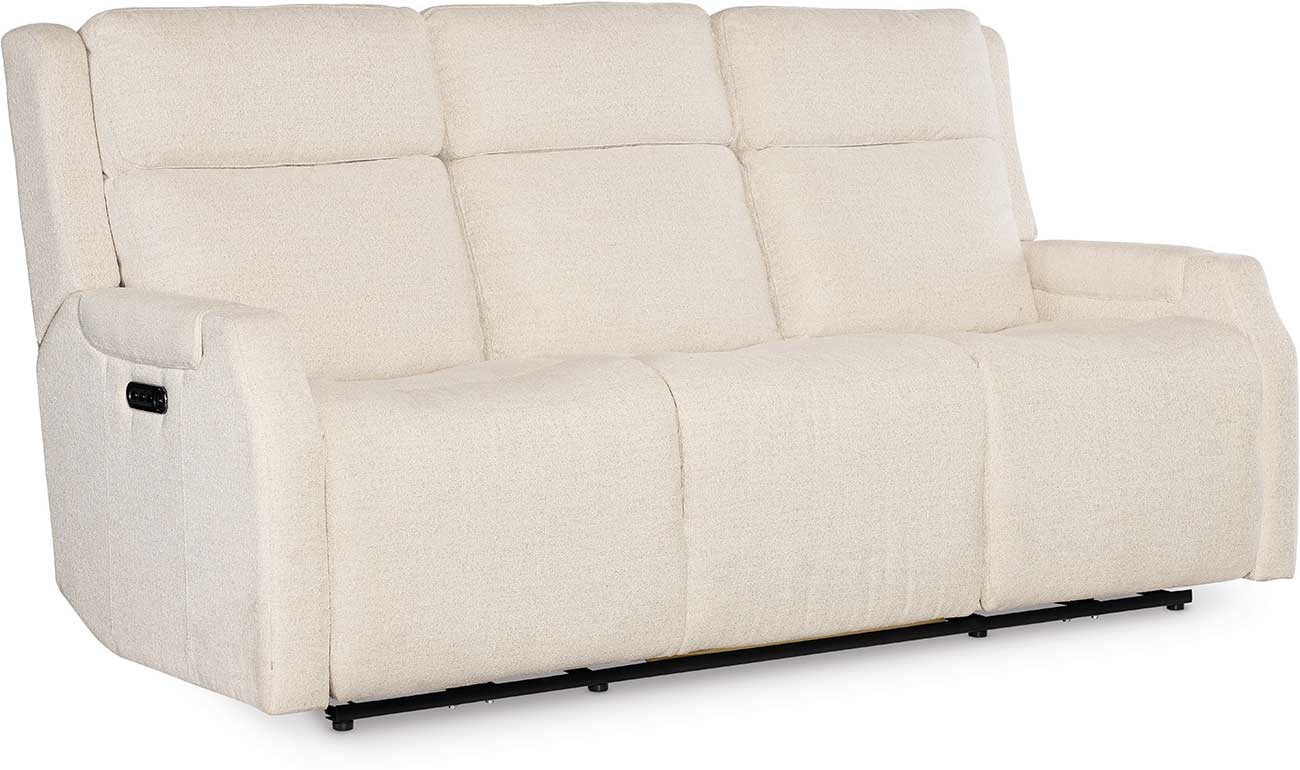 Hooker Furniture Living Room Nelson Zero Gravity Power Sofa with Power Headrest and Lumbar in Wayfarer Frost Fabric