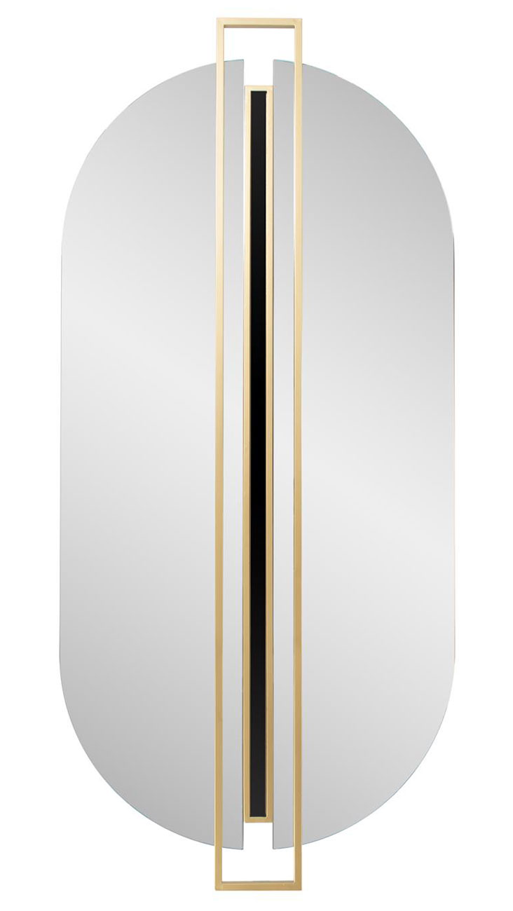 Howard Elliott Trexell Mirror in Matte Gold - HE-170084