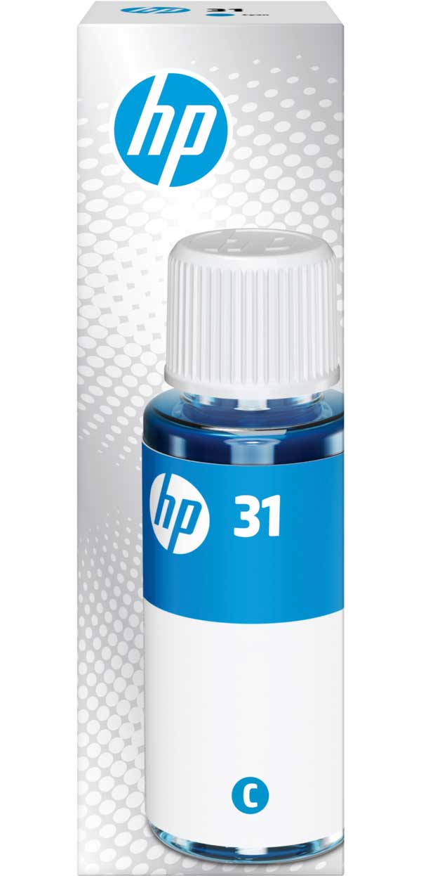 HP 31 Original Ink Bottle in Cyan