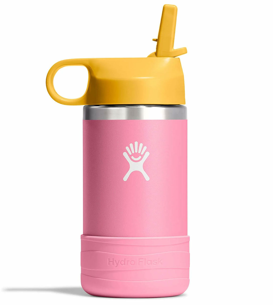 Hydro Flask 12 Oz Kids Wide Mouth Bottle with Straw Cap in Dahlia