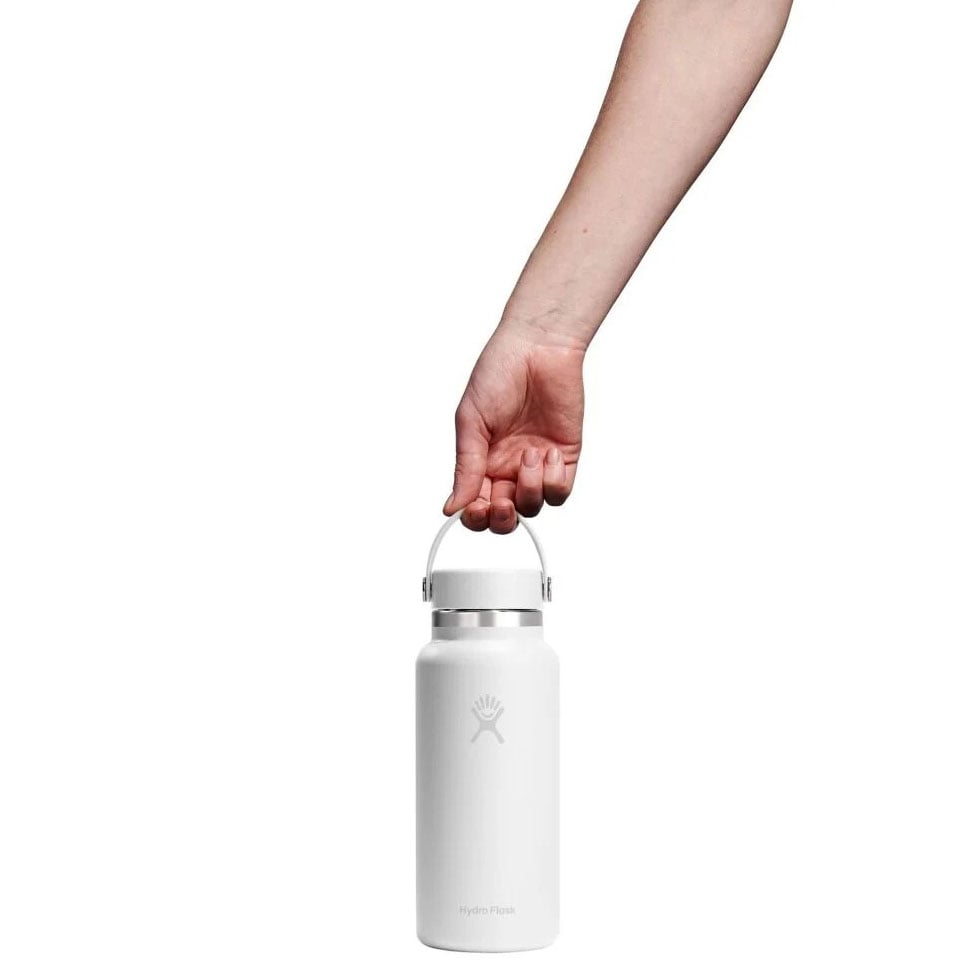 Hydro Flask 32 Oz. Wide Mouth White Insulated Water Bottle
