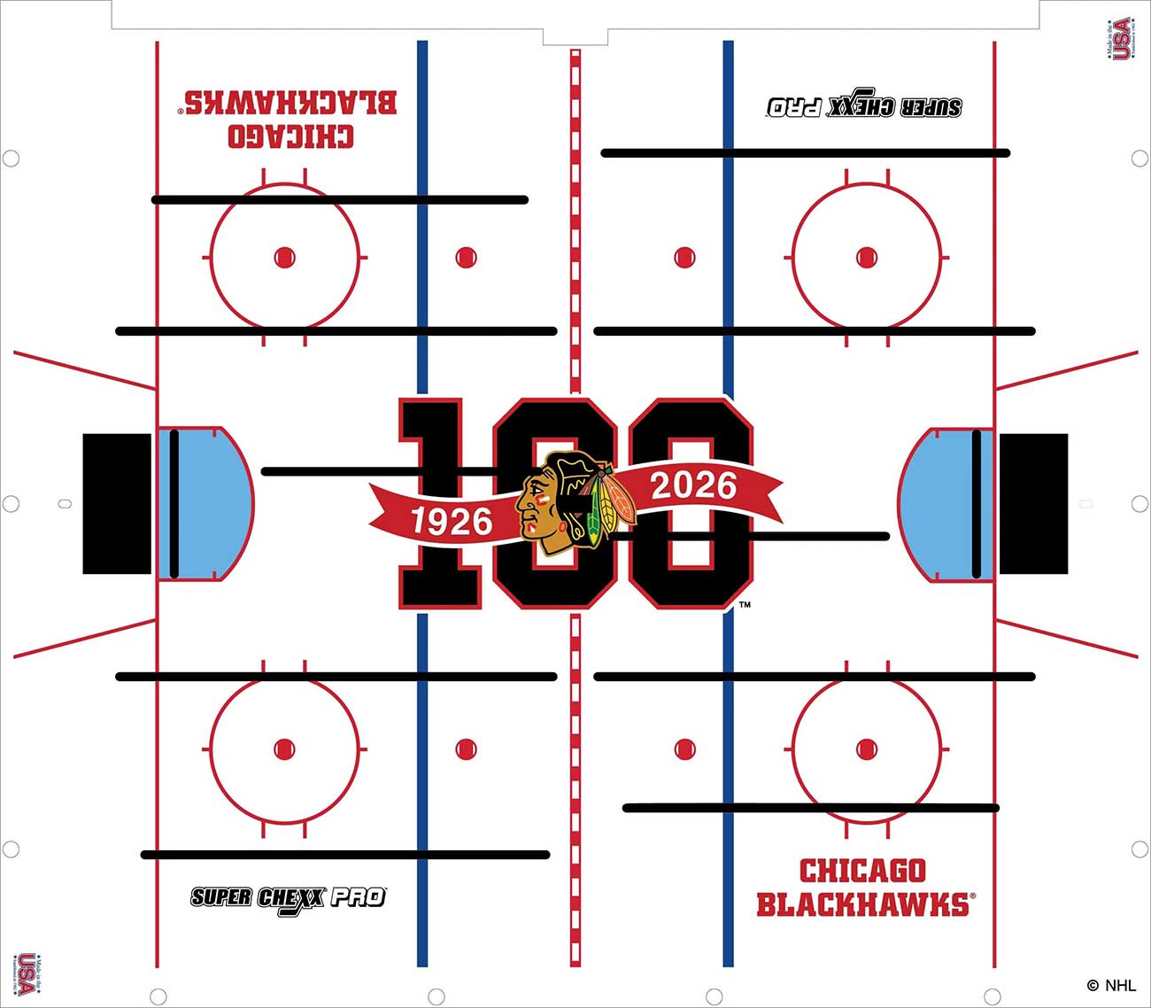 ICE Chicago Blackhawks Table - CENTENNIAL-CHIVSDET-SPLIT | Abt