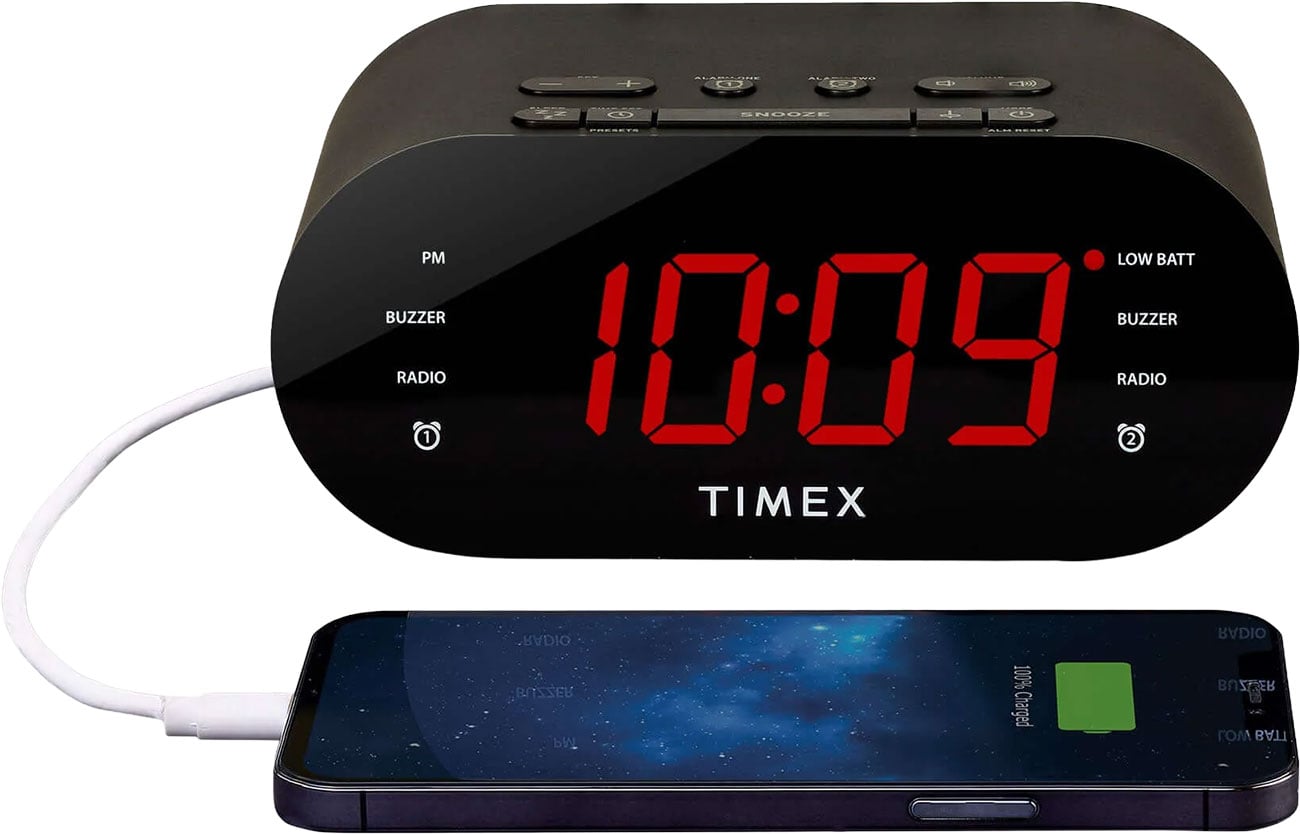 iHome Timex Alarm Clock with FM Radio - T232B.FXV24