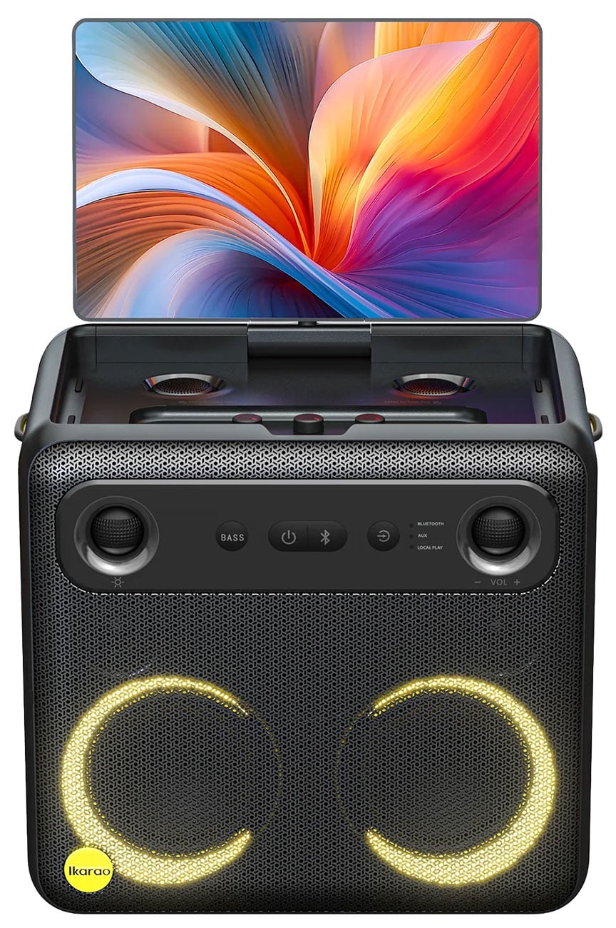 Ikarao Break X2 Portable Karaoke Machine with Built-in 10.1-Inch Screen