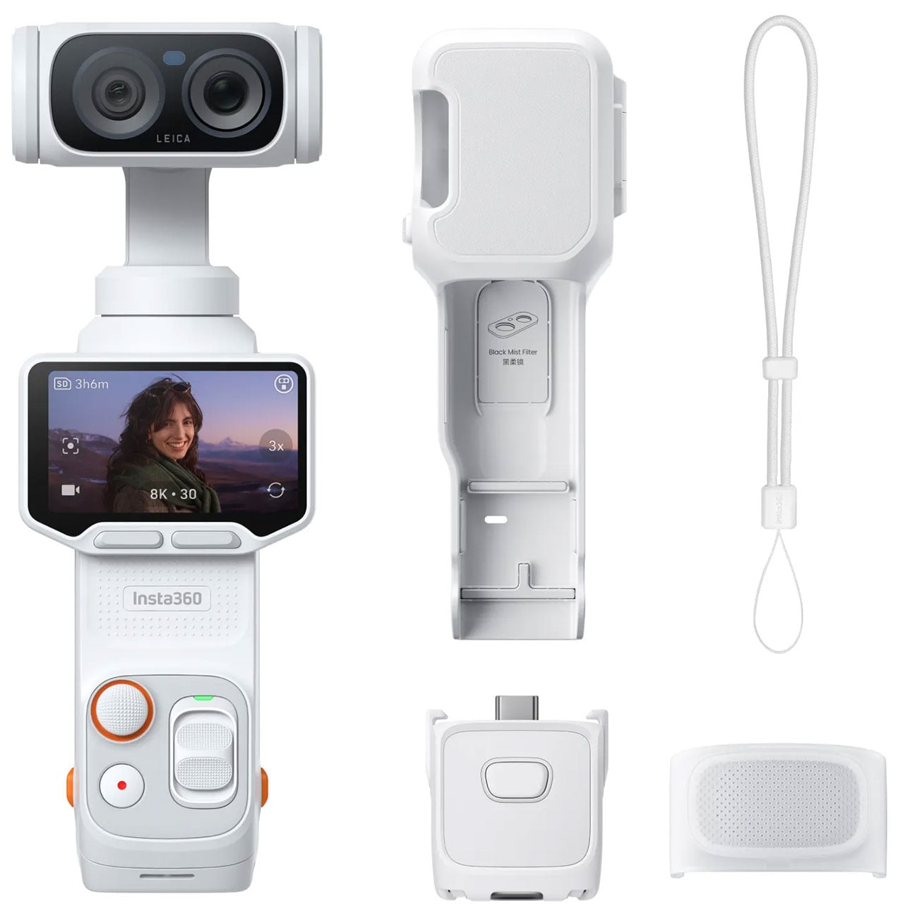 Insta360 Luna Ultra 8K Dual-Lens Gimbal Camera Standard Combo (Stellar White)