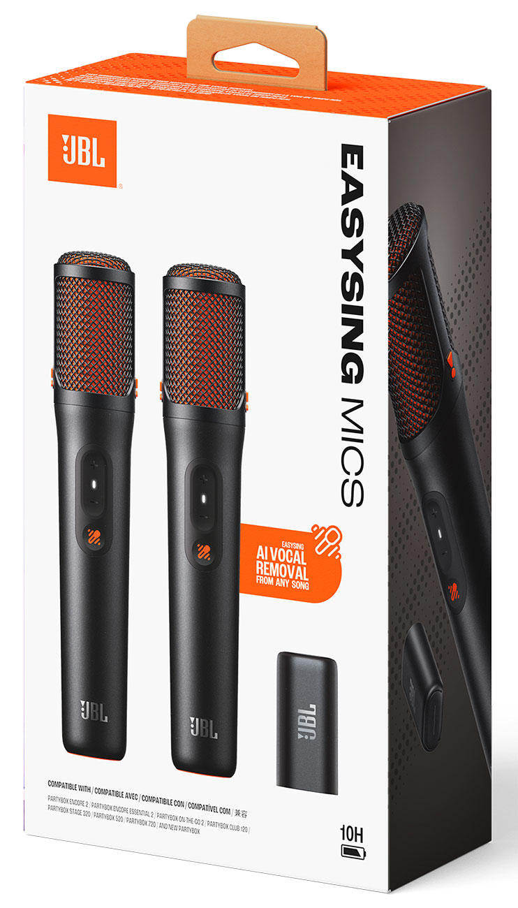 JBL EasySing Wireless Mics with Real-Time Vocal Removal