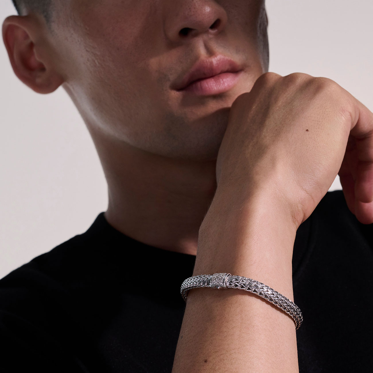 John Hardy Icon Medium Bracelet with Diamonds - BBP9042DIUM