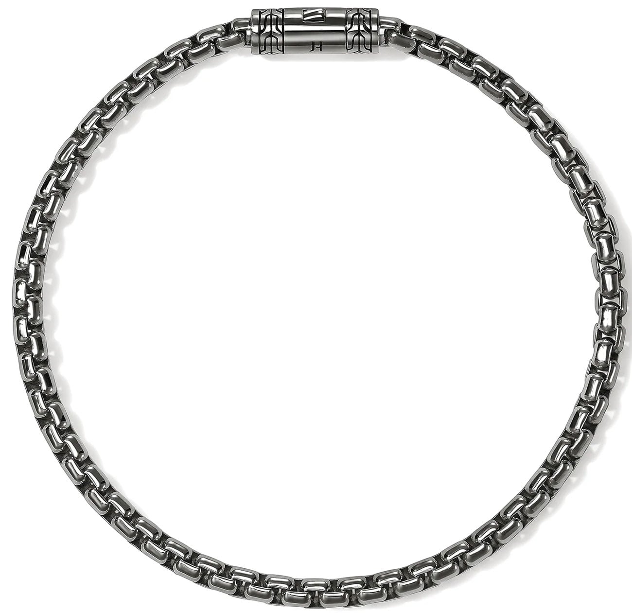 John Hardy Box Large Chain Bracelet in Dark Silver - BU98803SMBRDXUL
