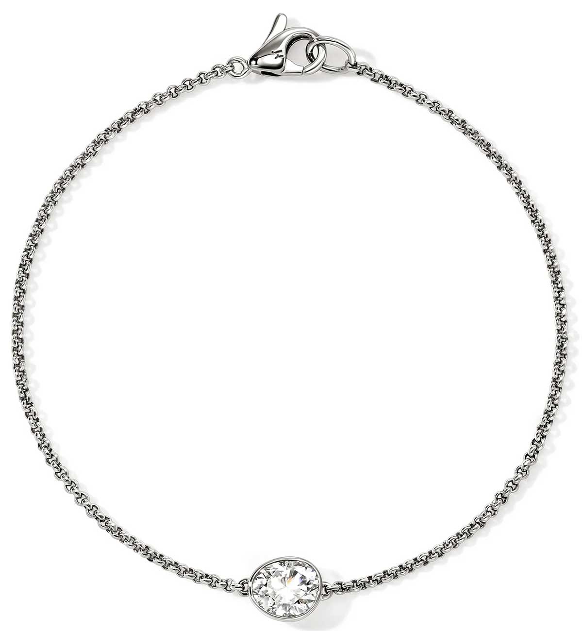 John Hardy JH Lovestruck Bracelet - Size Medium - with Diamond in Sterling Silver