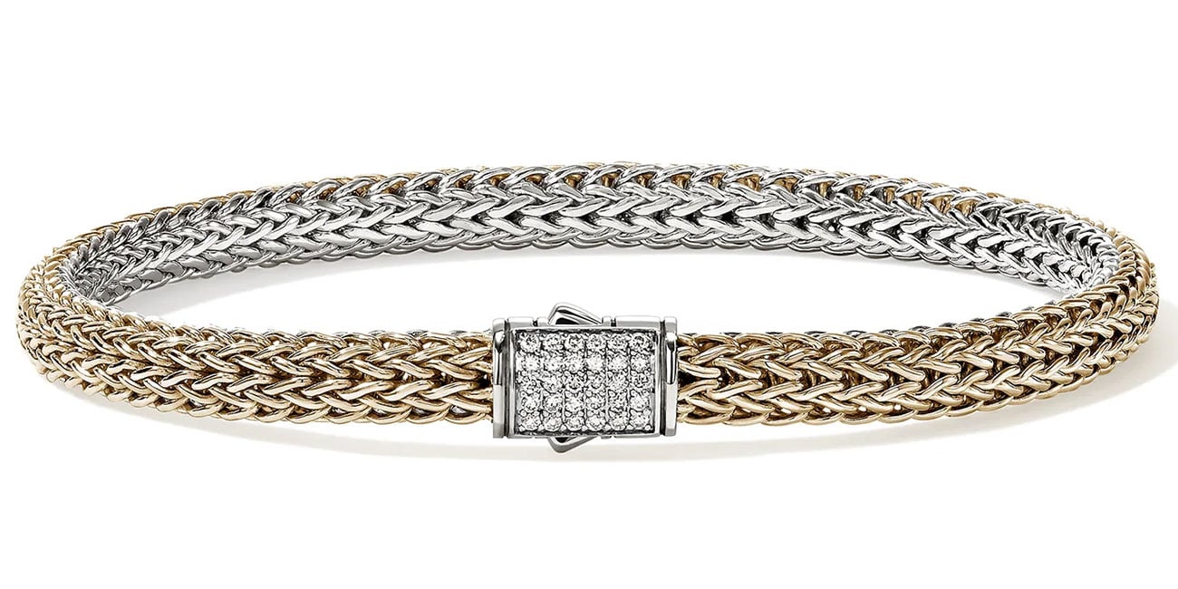John Hardy Icon Bracelet, Gold, Sterling Silver, 5MM
