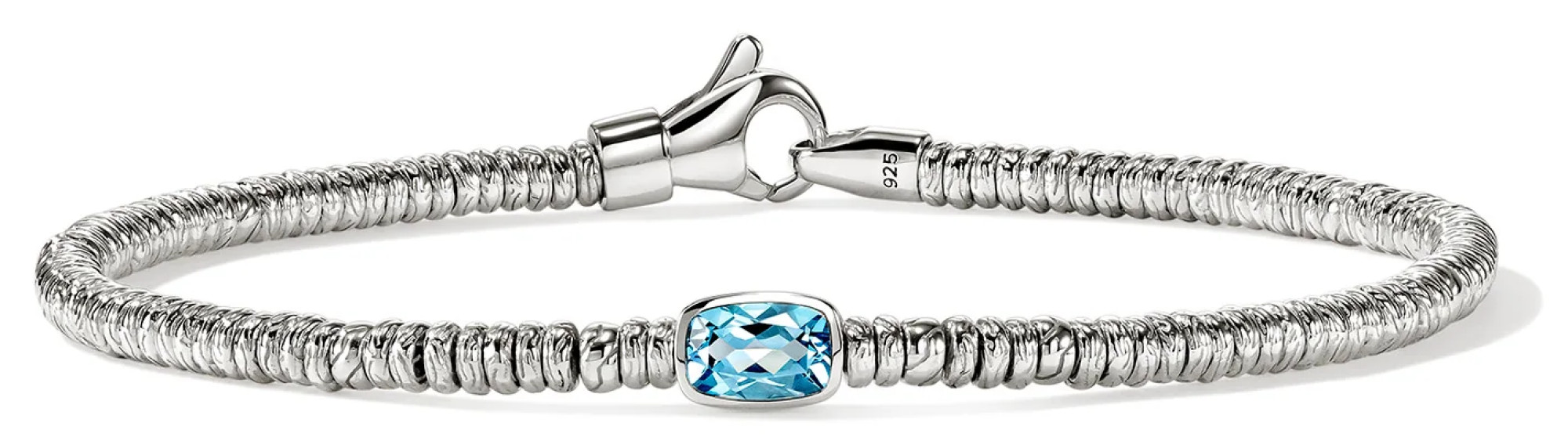 John Hardy Heishi Gem Blue Topaz Bracelet - BUS290151SBTXUM