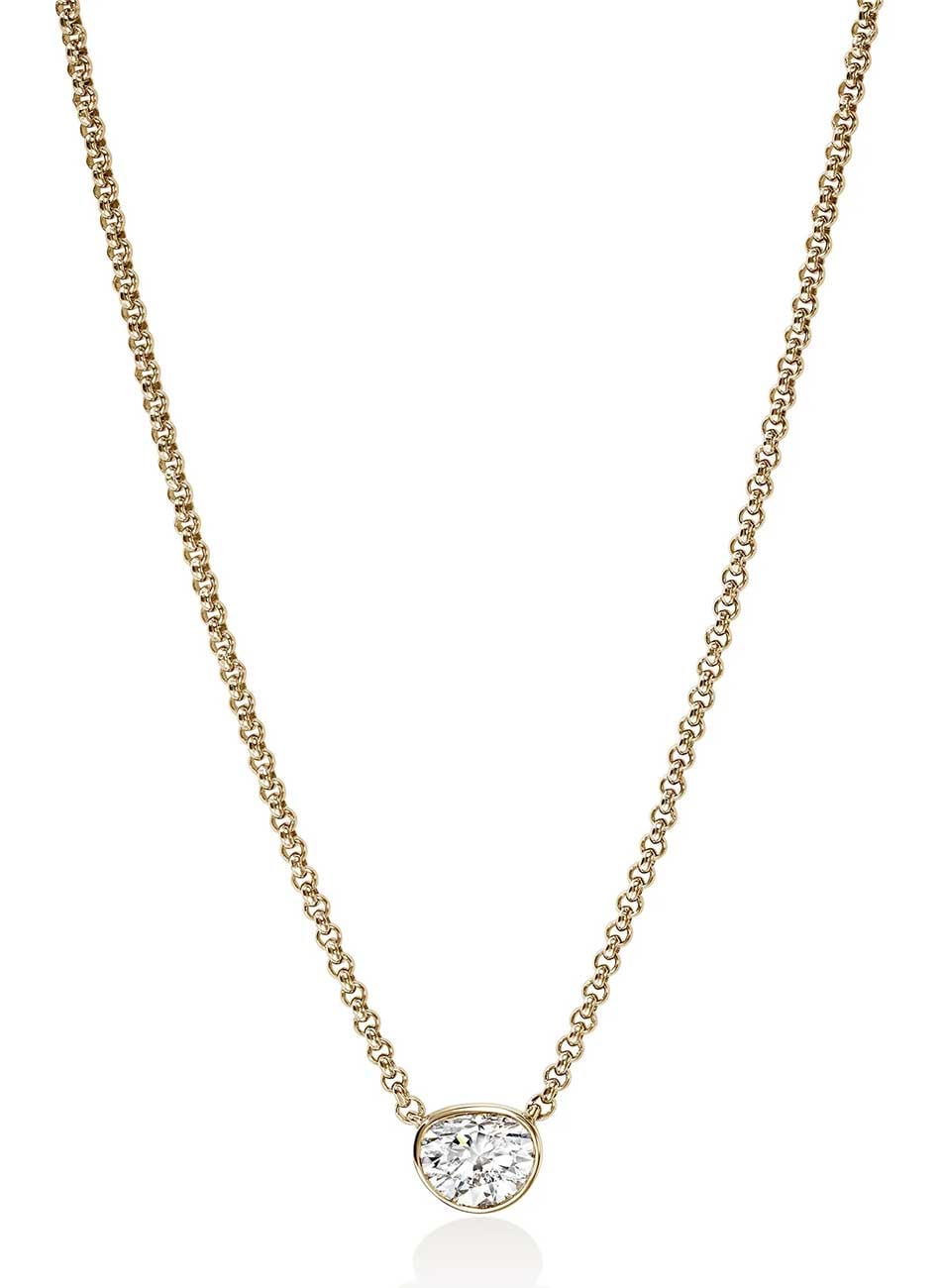 John Hardy JH Lovestruck Necklace - Size 16-18 - with Diamond in 14K Yellow Gold