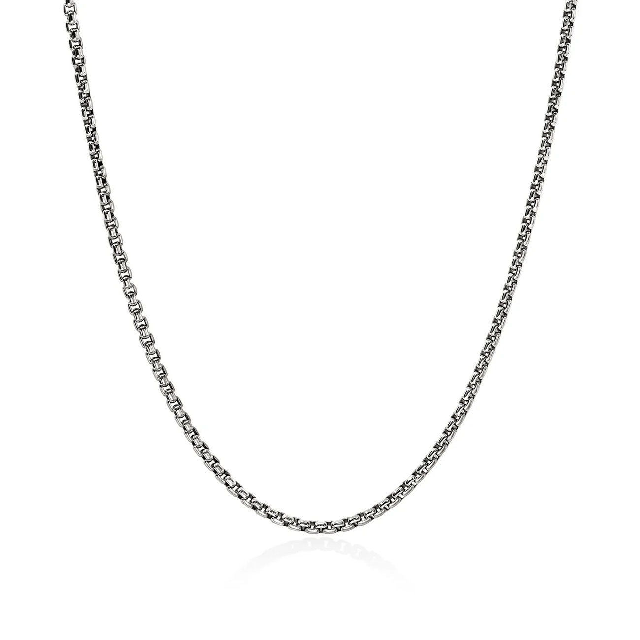 John Hardy Box Chain Necklace, 2.7mm - 26-Inch - in SS - NM98807X26