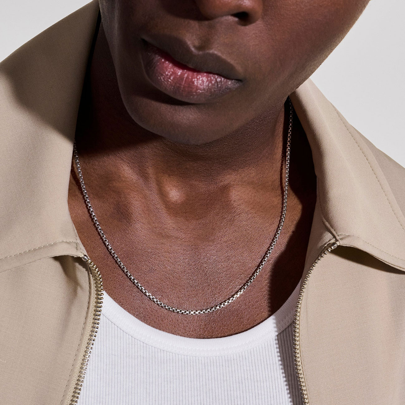 John Hardy Box Chain Necklace, 2.7mm - 26-Inch - in SS - NM98807X26