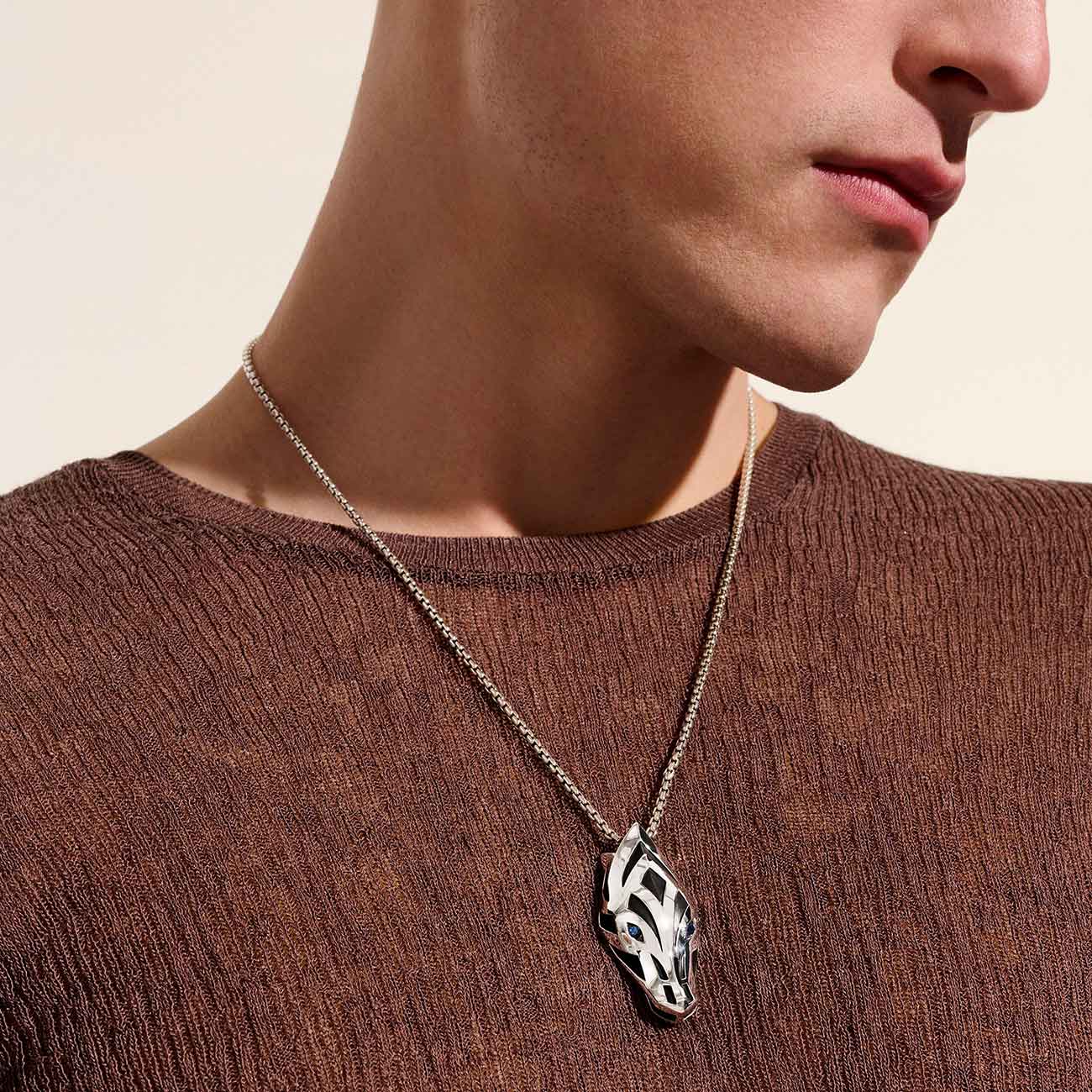 John Hardy Naga Pendant Necklace in Sterling Silver - NMS603631BSPX22