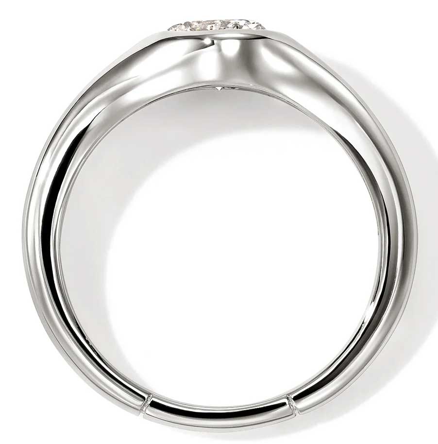 John Hardy JH Lovestruck Sterling Silver Diamond Ring, 7