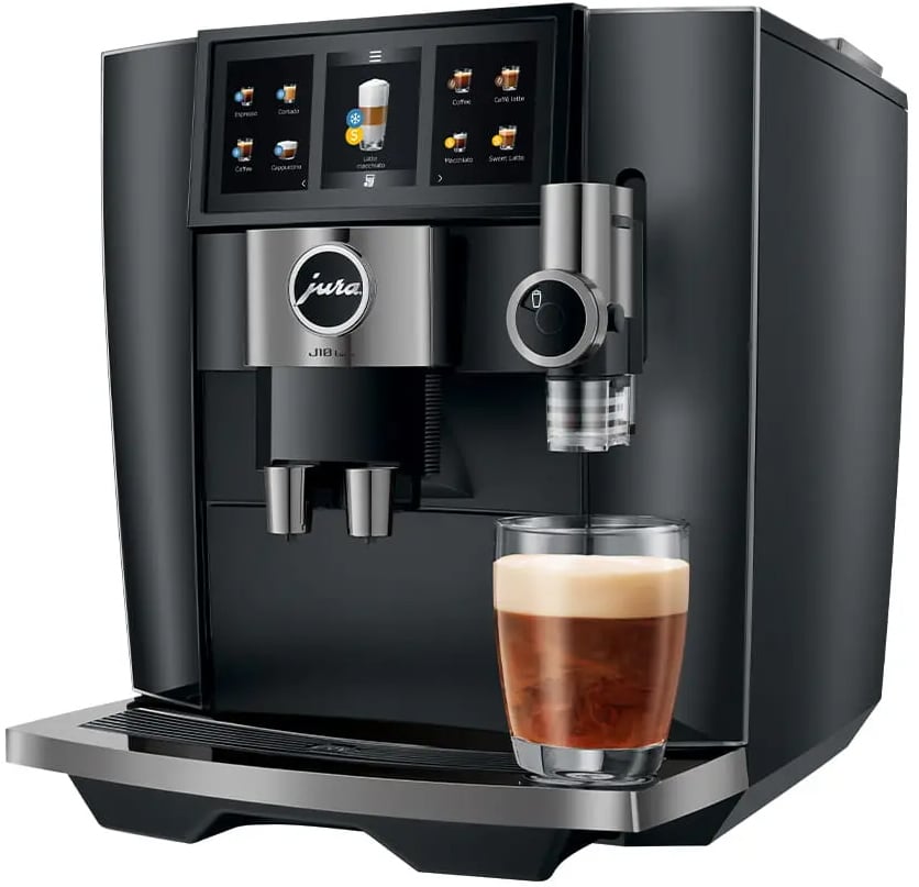 JURA J10 Twin Automatic Coffee Machine with Dual Grinders (Diamond Black)